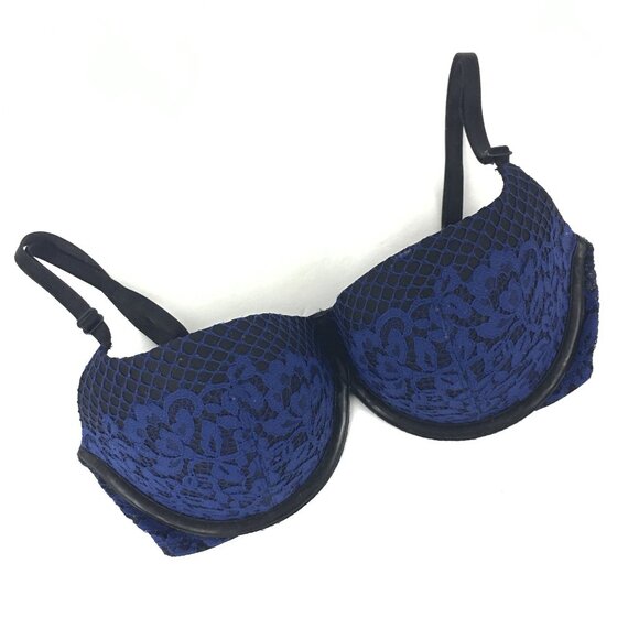Y2K Lace Balconet Push-Up Bra - Picture 1 of 8